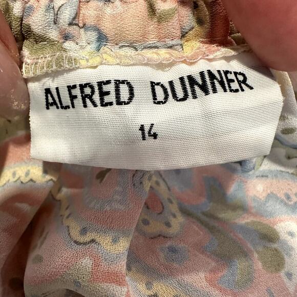 Vintage Alfred Dunner Pastel Paisley Midi Skirt Sz 14 Cottagecore, Y2K Coquette - Picture 4 of 7